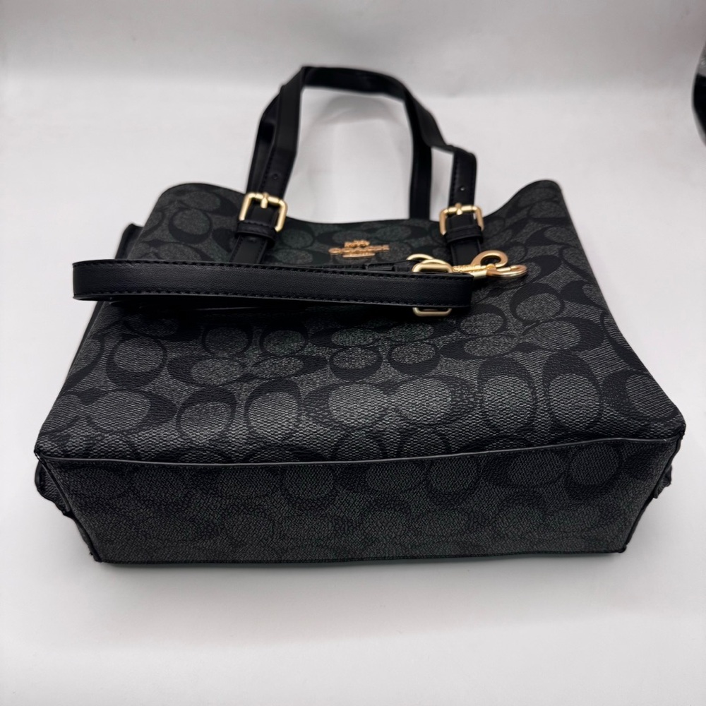 Coach Black and Gold Signature Tote - Picture 5 of 6